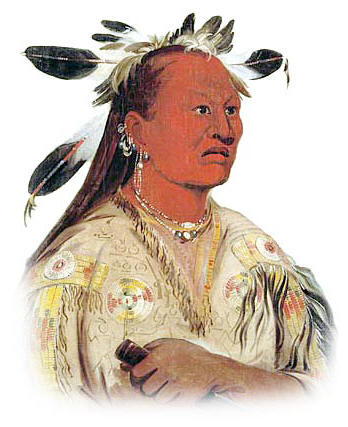 Arikara Tribe: Picture of Stan-au-pat (Chief Bloody Hand).