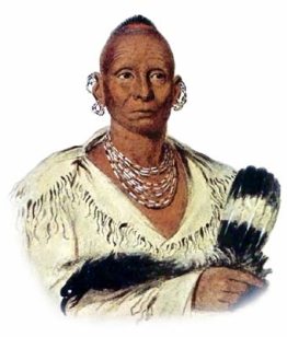 Picture of Black Hawk, famous chief of the Sauk tribe