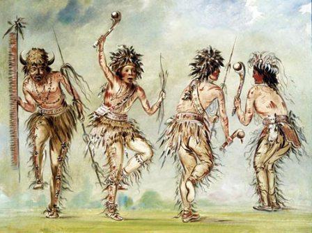Native American Dancers by George Catlin