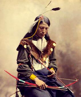 Cherokee with bow and arrow