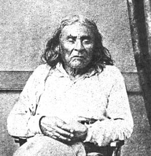 1864 photograph of Chief Seattle aka Sealth