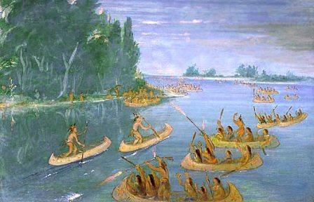 Native Indian Canoes: Chippewa Canoes