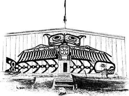 Picture of a Haida Plankhouse