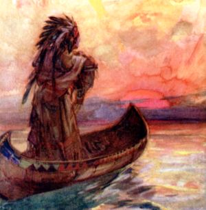 Painting depicting Hiawatha