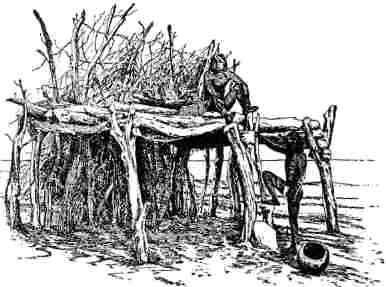 Native American Indian Tribes - Lean-to shelter