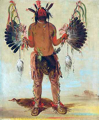 Medicine Man Smudging Feathers