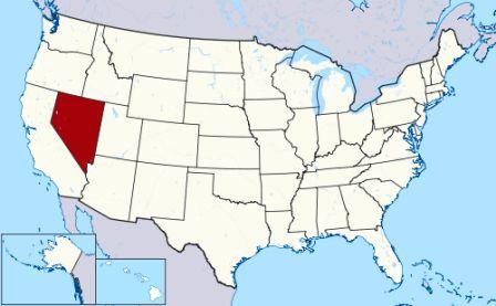 State Map showing location of Nevada Indians