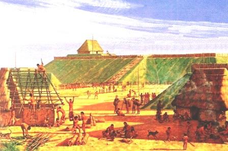 Mississippian culture - Reconstruction of Mound Builders homes and houses