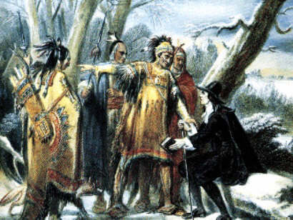 Roger Williams with the Narragansett Native Indians