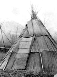 Picture of a Tule-mat lodge