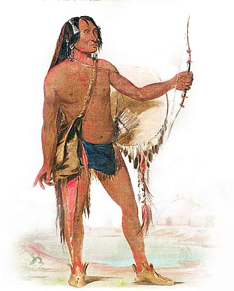 Hidatsa Native Indian wearing breechclout