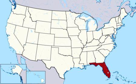 State Map showing location of Florida Indians 