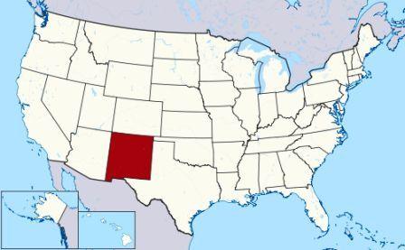 State Map showing location of New Mexico Indians 